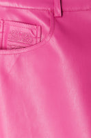 Thumbnail for Magenta Vegan Leather Trouser