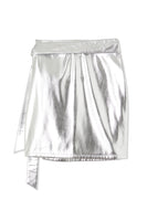 Thumbnail for Silver Vegan Leather Mini Jaspre Skirt