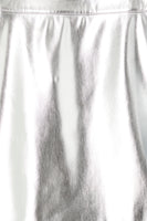 Thumbnail for Silver Vegan Leather Mini Jaspre Skirt