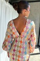 Thumbnail for Multi Sun Geo Plisse Emma Dress