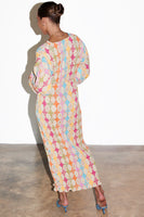 Thumbnail for Multi Sun Geo Plisse Emma Dress