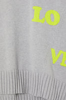 Thumbnail for Grey and Lime Paris Love Jumper