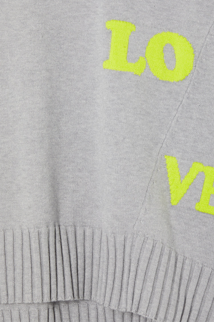 Grey and Lime Paris Love Jumper