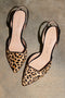 Leather Leopard Heel Shoes