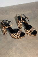Thumbnail for Leather Leopard Platform Heel