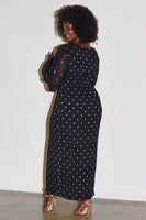 Thumbnail for model wearing Black Celia Plisse Dress
