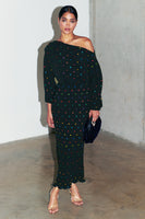 Thumbnail for caption_Model wears Multi Spot Long Sleeve Tilly Dress in UK 8 / US 4