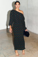Thumbnail for caption_Model wears Multi Spot Long Sleeve Tilly Dress in UK 8 / US 4