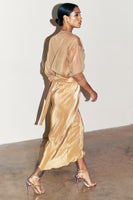 Thumbnail for Model wearing Gold Plisse Jaspre Skirt