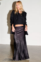 Thumbnail for Model wearing Black Mirror Maxi Skirt 