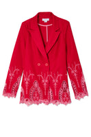 Thumbnail for Red And Pink Lace Frany Blazer
