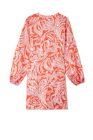 Thumbnail for Pink Romance Mini Vienna Wrap Dress