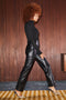 Black Vegan Leather Trouser - Petite
