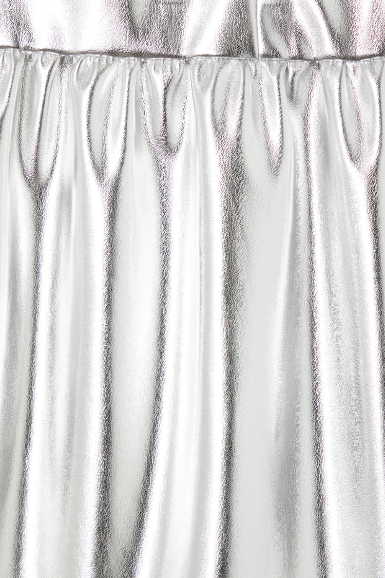 Silver Vegan Leather Kirsty Dress