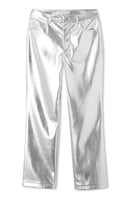 Thumbnail for Silver Vegan Leather Trouser