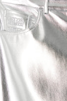 Thumbnail for Silver Vegan Leather Trouser