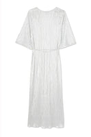 Thumbnail for Silver Plisse Midi Dress