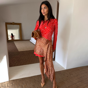 Spliced Deer Mini Nola Tie Dress