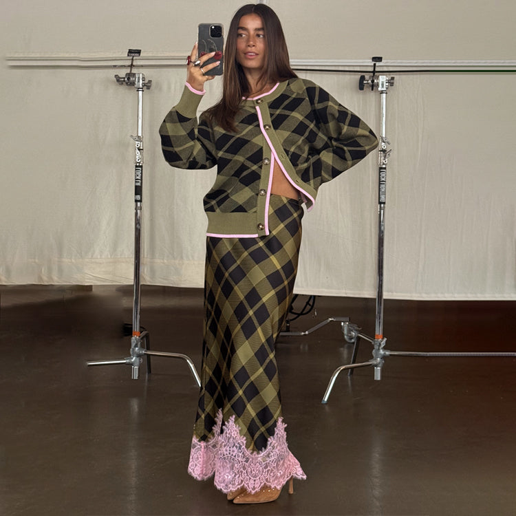 Olive Tartan Maeva Skirt – Never Fully Dressed