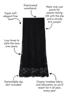 Thumbnail for Black Fine Lace Skirt
