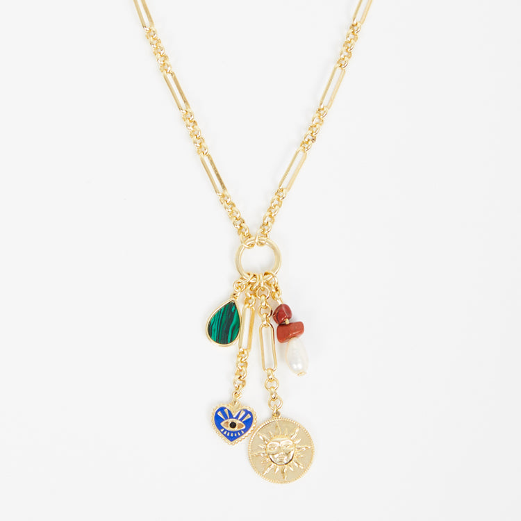 Plated Balearic Sun Cluster Necklace