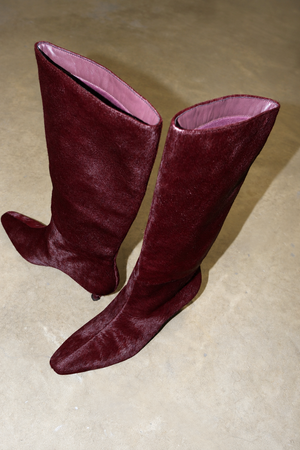 Burgundy Pony Boot