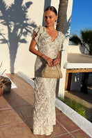 Thumbnail for Model wearing Silver Tilda Dress facing the camera