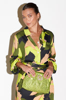 Thumbnail for Model wearing Lime and Khaki Abstract Sami Shirt