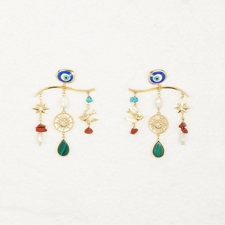 Plated Balearic Charm Earring