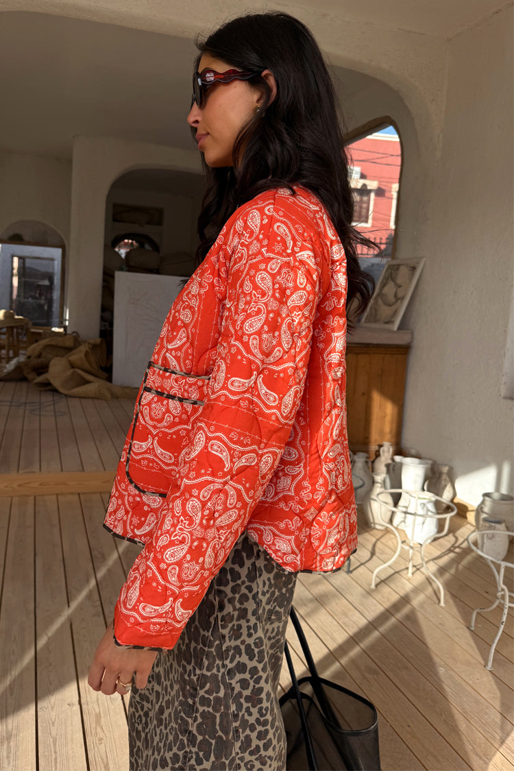 Red Bandana Reversible Jacket | Never Fully Dressed