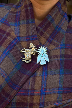 Deloris Brass Horse Broach