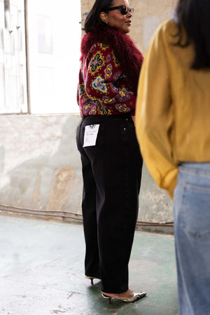 Black Wash Beni Barrel Jeans Petite