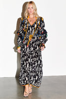 Thumbnail for Model wearing Black Paradise Leopard Darcey Dress 