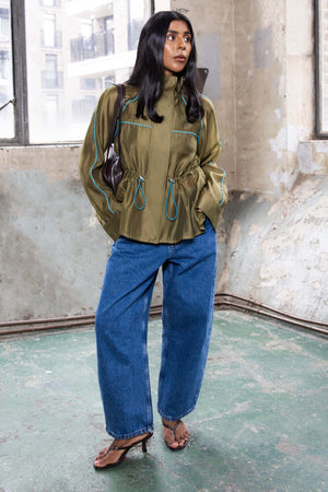 Indigo Beni Barrel Jeans Petite