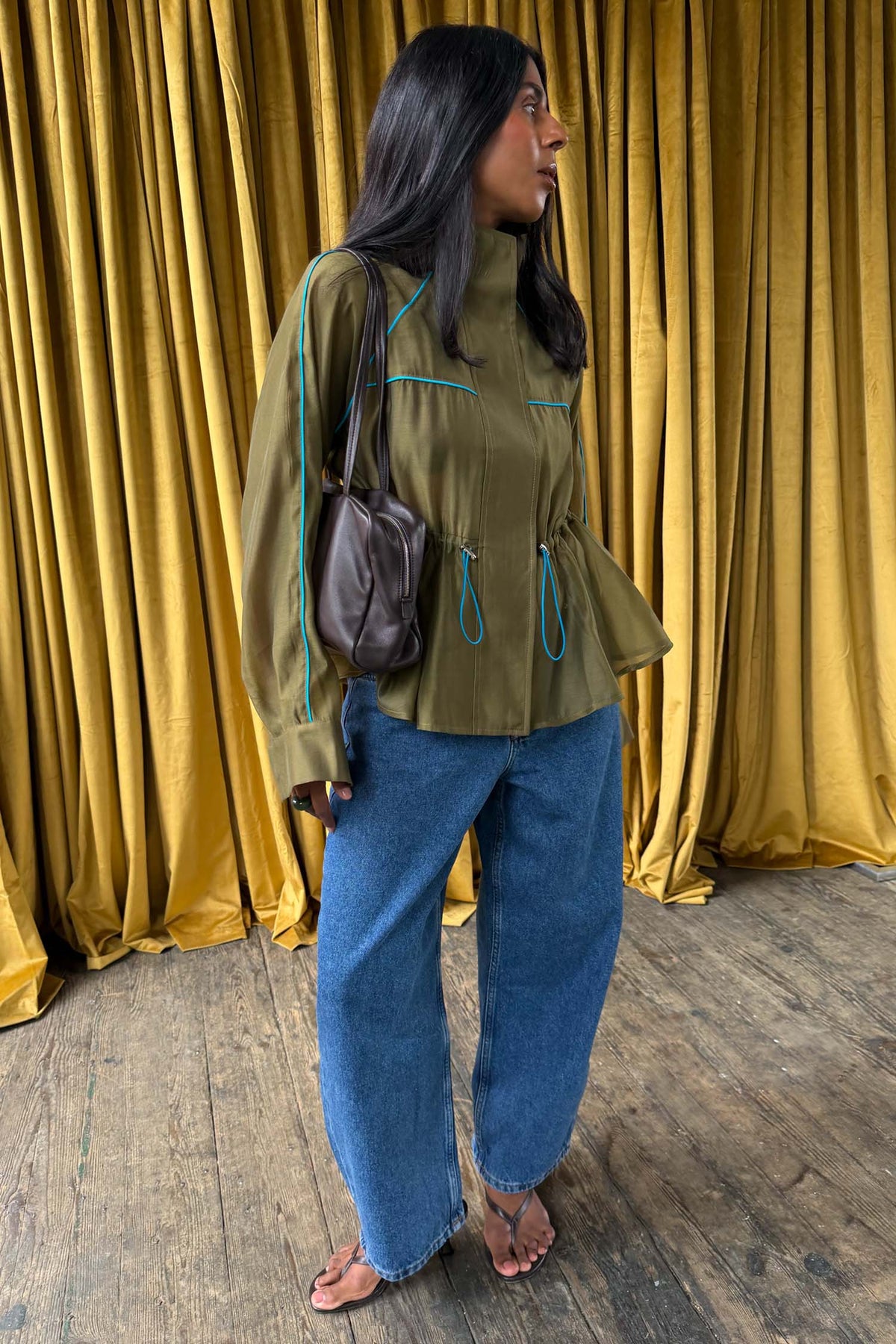 Indigo Beni Barrel Jeans Petite