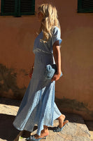 Thumbnail for Ice Blue Jacquard Erin Dress