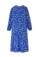 Thumbnail for Blue Running Wild Paisley Bibi Dress Petite