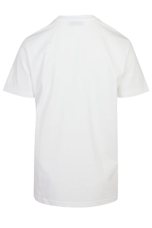 Back view of the iconic white Boob T-shirt in cotton, a versatile wardrobe staple designed in London.