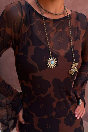 Deloris Horse and Eye Chain Necklace