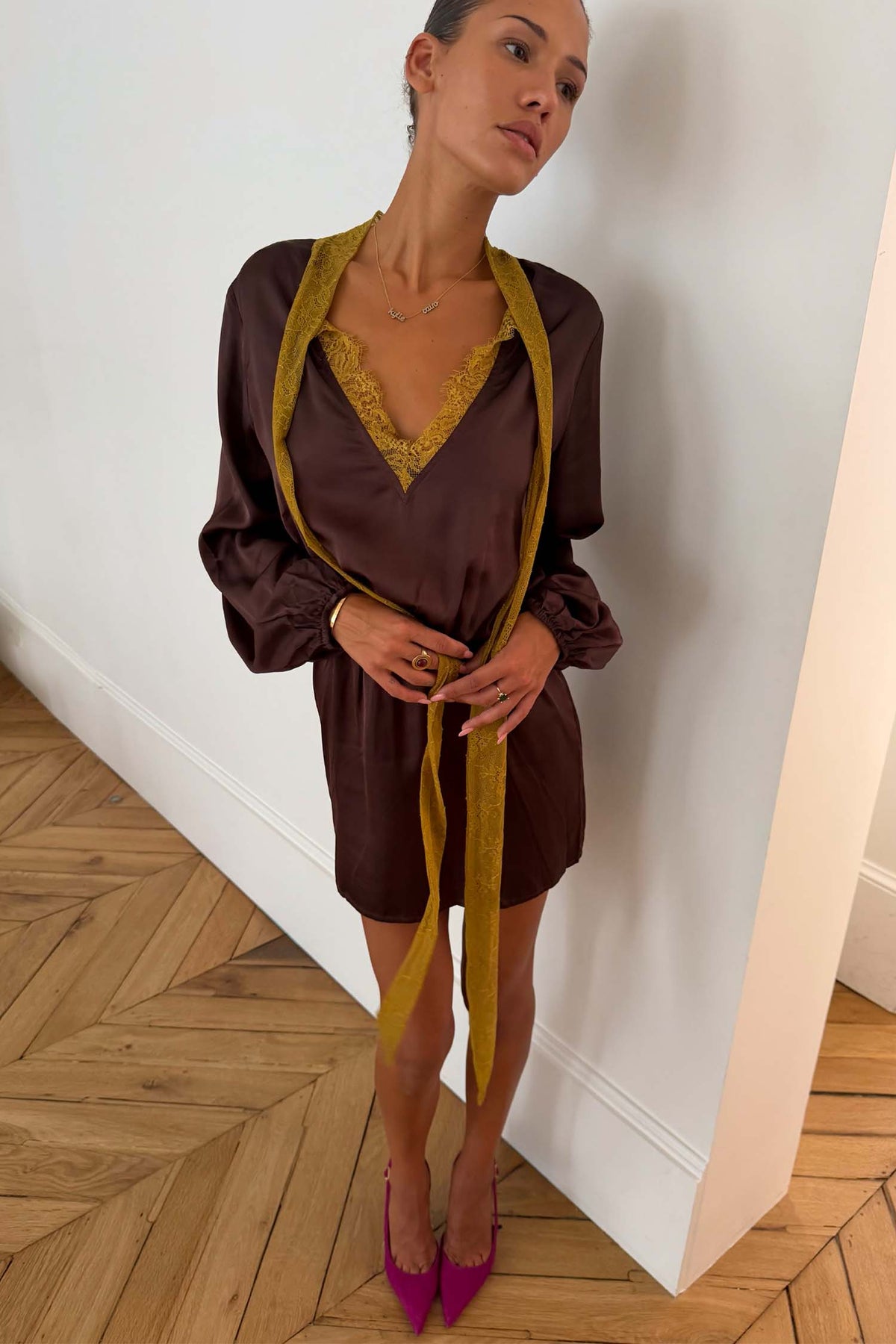 Model is 5ft4” and wears UK size 8/ US 4