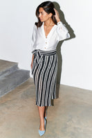 Thumbnail for caption_Model wears Crochet Jaspre Wrap Skirt in UK size 10/ US 6