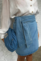 Thumbnail for Denim Mini Jaspre Skirt