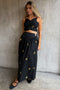 Black Marra Skirt With Gold Fish Fleck