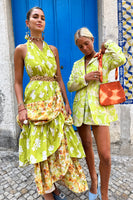 Thumbnail for Lime Mosaic Demi Shorts