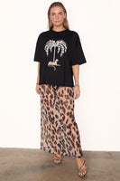 Thumbnail for Leopard Mesh Skirt