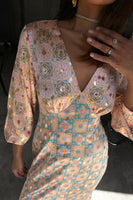 Thumbnail for Pastel Geo Clash Louella Dress Petite