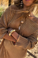 Thumbnail for Gold Plisse Jem Dress