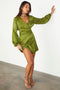 Green Jacquard Mini Vienna Dress Petite