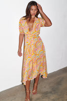 Thumbnail for caption_Model wears Havana Wrap Dress in UK size 10/ US 6