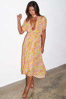 Thumbnail for caption_Model wears Havana Wrap Dress in UK size 10/ US 6